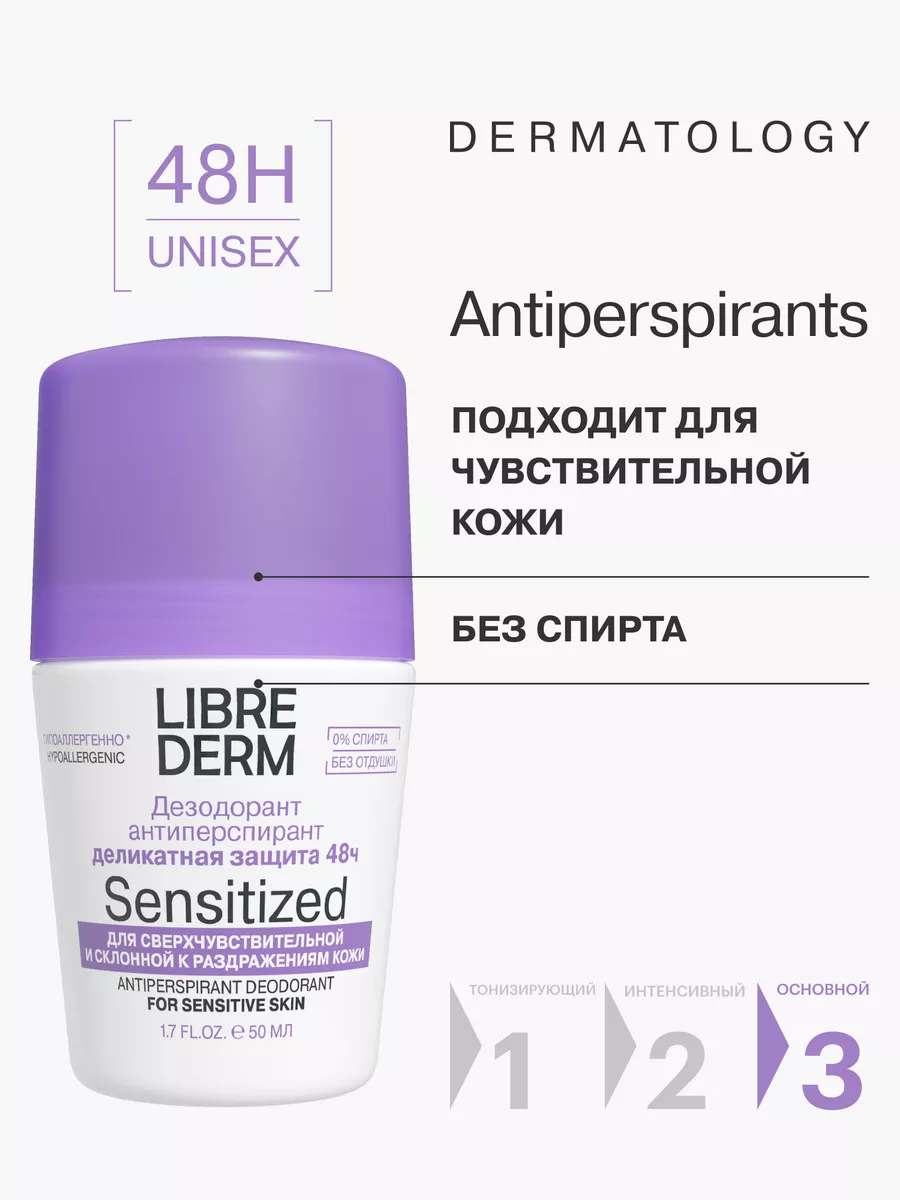 Дезодорант для тела чувствительной кожи 50 мл LIBREDERM 171735145 купить за  509 ₽ в интернет-магазине Wildberries