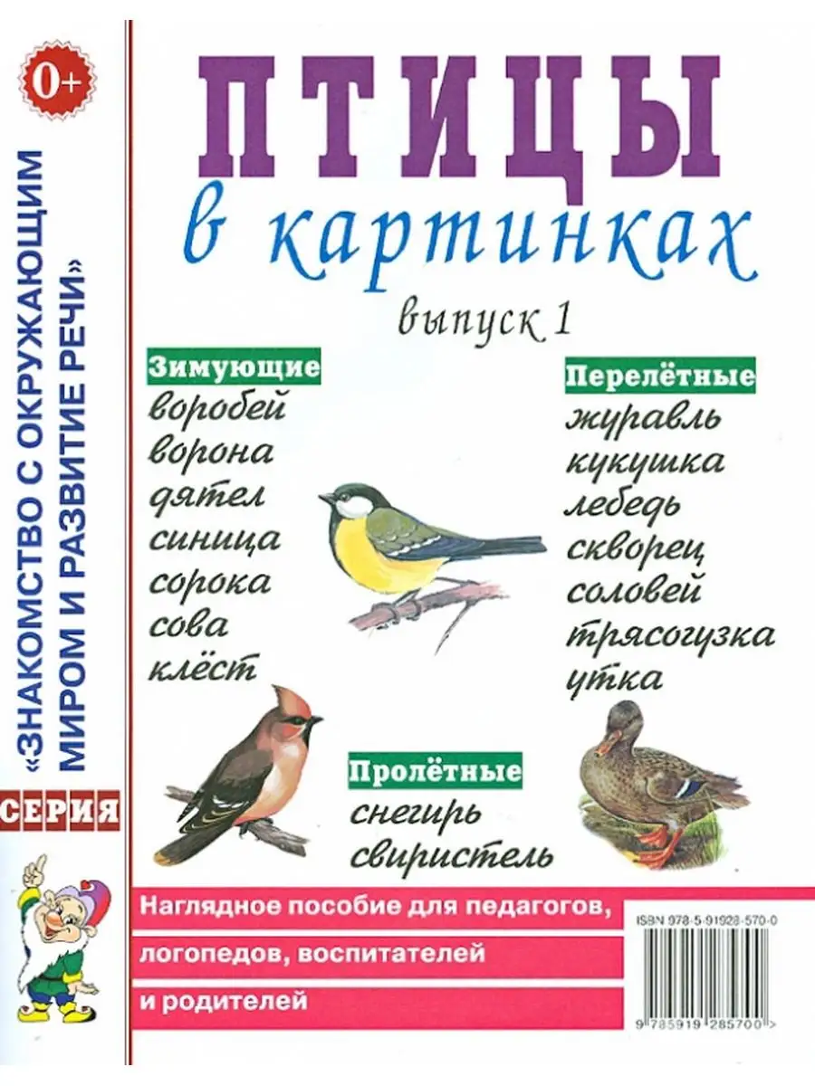 Птицы в картинках. Выпуск 1. ИЗДАТЕЛЬСТВО ГНОМ 171769158 купить в  интернет-магазине Wildberries