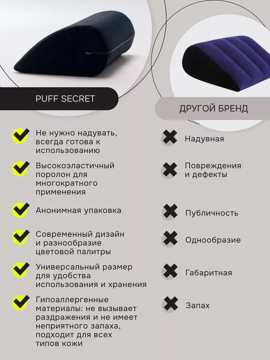 Подушка для секса 18+ бдсм Puff Secret 171859776 купить за 6 328 ₽ в  интернет-магазине Wildberries