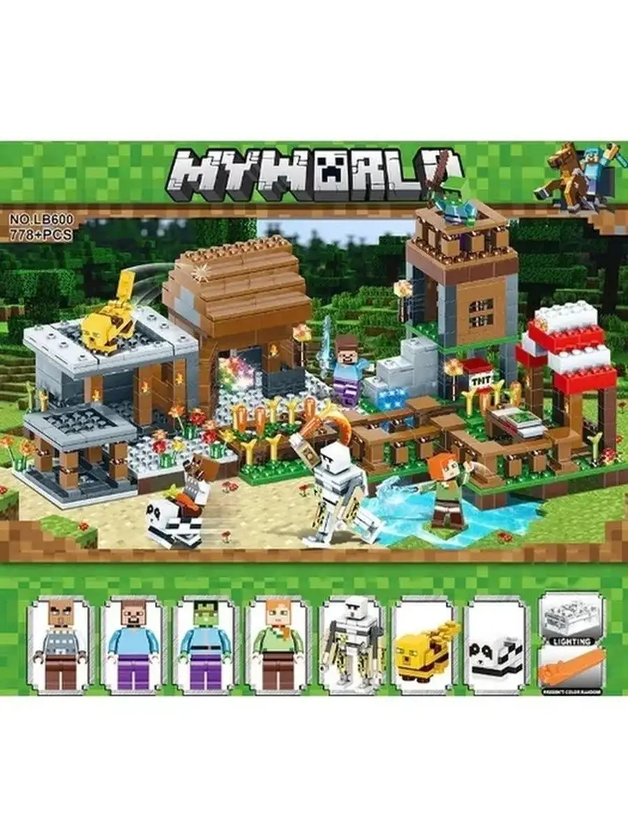 LEGO Конструктор My World Майнкрафт Деревня в лесу 778 деталей