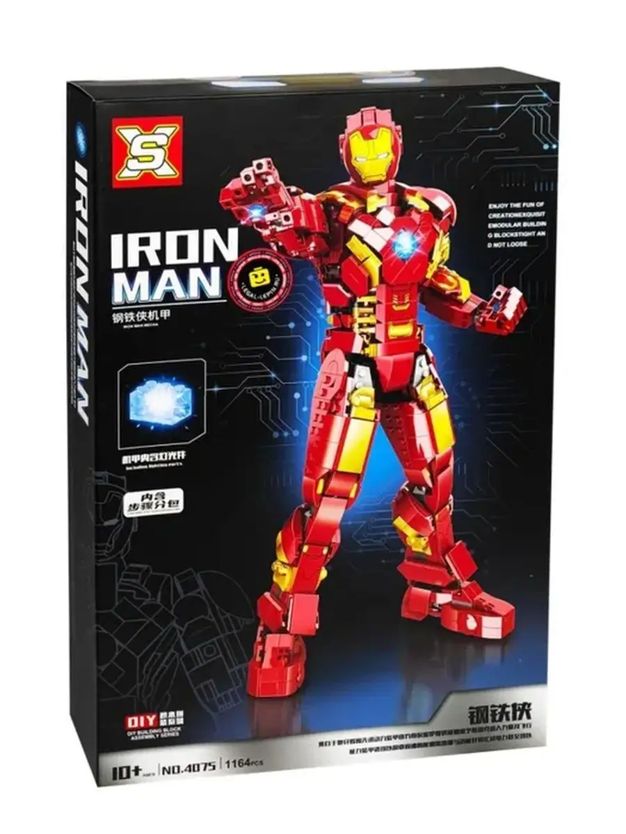 Конструктор Iron man Костюм Железного человека 1164 детали LEGO 171906473  купить за 2 505 ₽ в интернет-магазине Wildberries