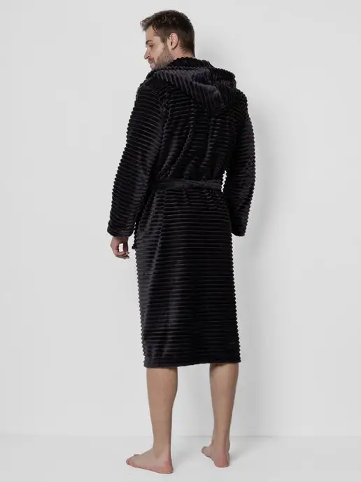 Wakas Textile Халат банный махровый с капюшоном, серый, фото 6