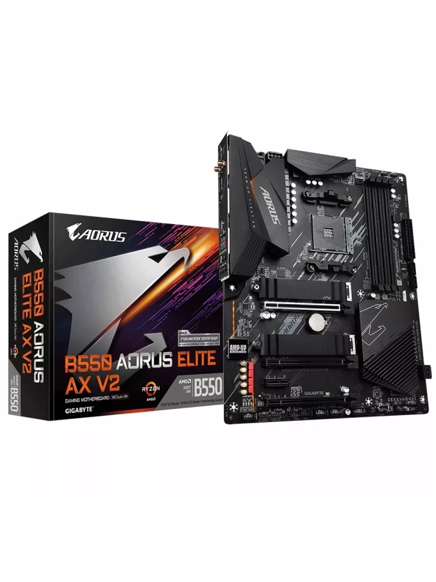 Материнская плата B550 AORUS Elite AX V2, AM4, ATX Gigabyte 171910124 купить за 14 447 ₽ в интернет‑магазине Wildberries