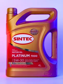 Platinum 7000 моторное масло 5W30 синтетическое 4л Sintec 171917645 купить за 1 626 ₽ в интернет-магазине Wildberries