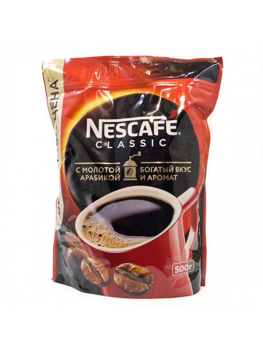 Нескафе классик 500 гр. Кофе Нескафе Классик 500 гр. Nescafe Classic молотый Арабика 500 гр. Нескафе Классик с молотой арабикой 500 гр. Кофе Nescafe Classic, м/у , 500гр..