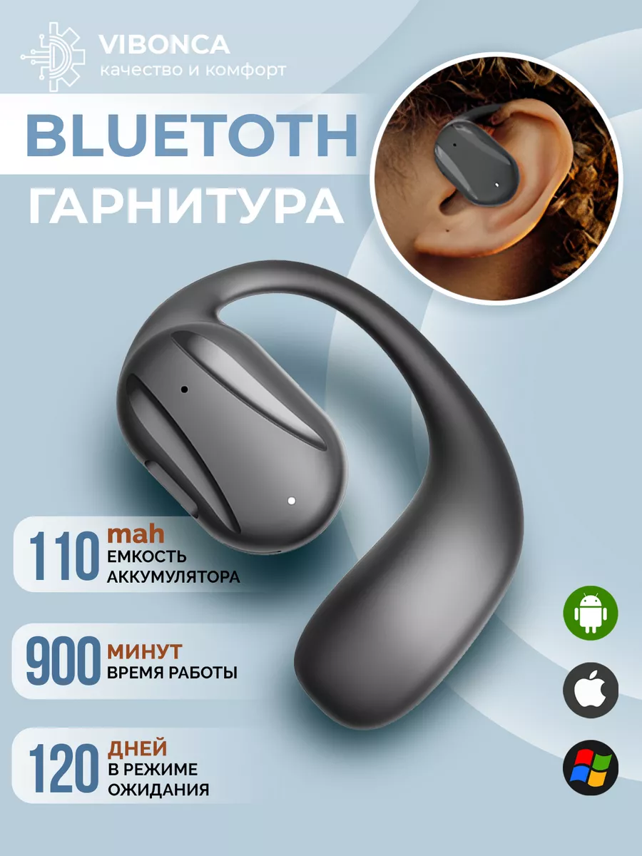 Беспроводная гарнитура bluetooth блютуз YJ77 VIBONCHA 171945460 купить за  976 ₽ в интернет-магазине Wildberries