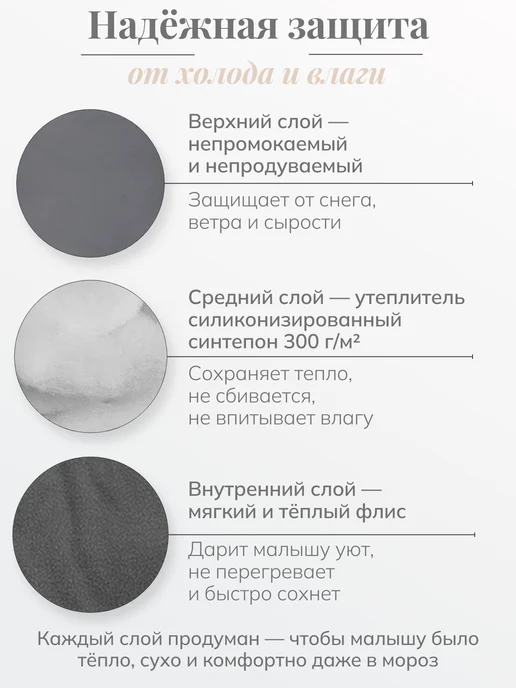 Чудо-Чадо Конверт в коляску "Три Сезона", серый, фото 4
