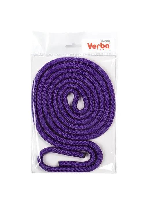 Verba Sport Скакалка для художественной гимнастики 2,5 м фиолетовая, 2,5 м, фото 6