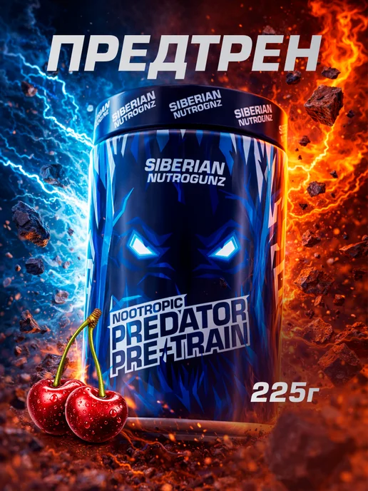 SIBERIAN NUTROGUNZ Предтренировочный комплекс, вишня, 225 г, 225 г