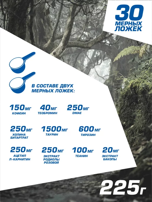 SIBERIAN NUTROGUNZ Предтренировочный комплекс, вишня, 225 г, 225 г, фото 5