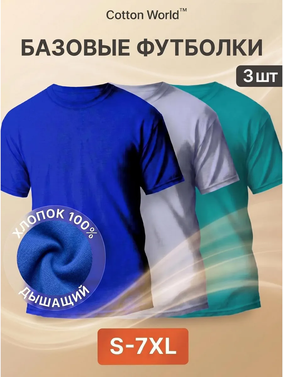 Футболка хлопок набор 3 шт