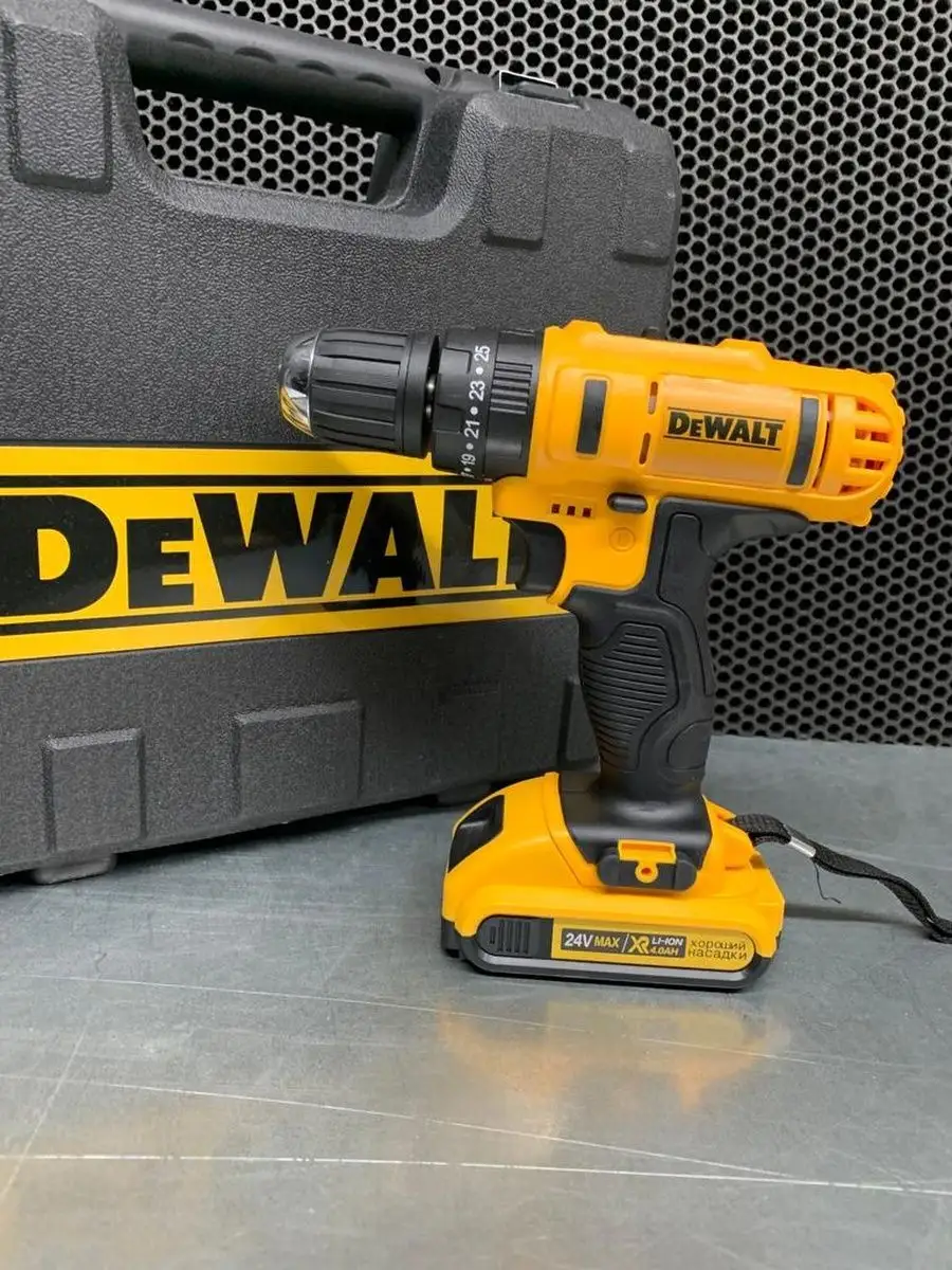 Шуруповерт аккумуляторный DeWalt 24v DEWALT 172067042 купить за 3 808 ₽ в  интернет-магазине Wildberries