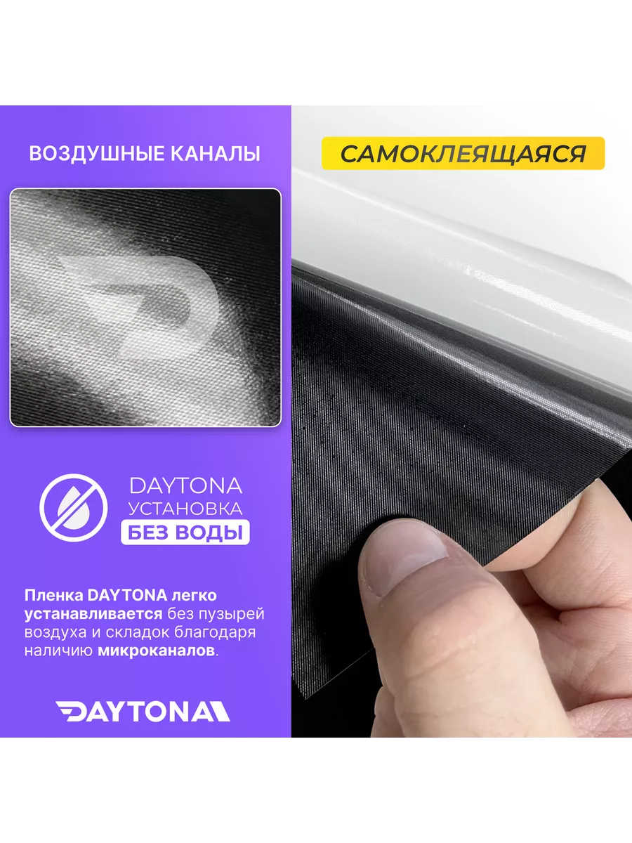 Пленка для авто Структурная матовая черная 1.52м х 100см Daytona 172068085  купить за 1 041 ₽ в интернет-магазине Wildberries