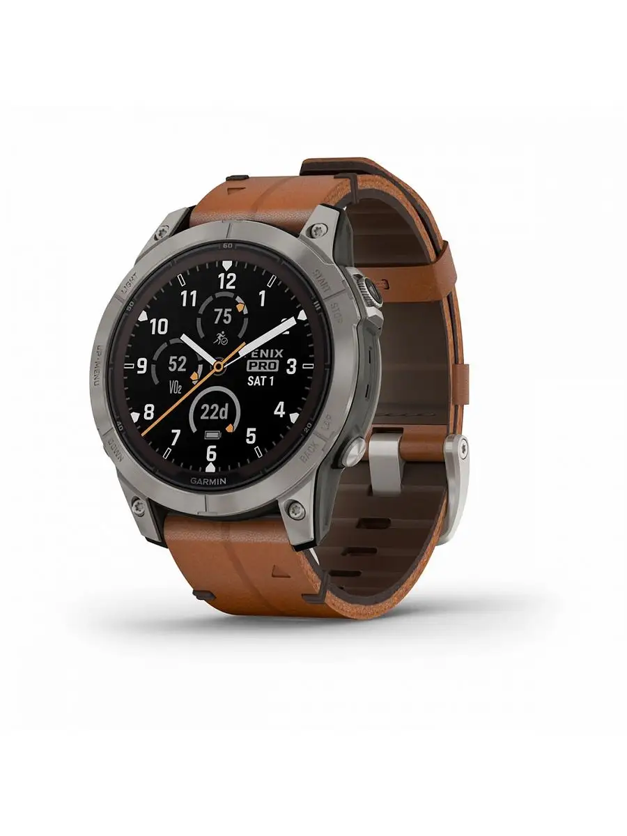 Fenix 7 Pro Solar Sapphire + Кожаный браслет (010-02777-30)