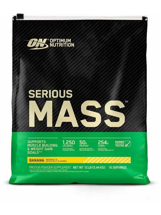 Optimum Nutrition ON Гейнер Serious Mass 12 lb 5440г Банан