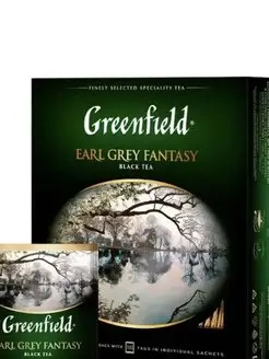 Чай черный (Гринфилд) Earl Grey с бергамотом 100 пакетиков GREENFIELD 172101041 купить за 327 ₽ в интернет-магазине Wildberries