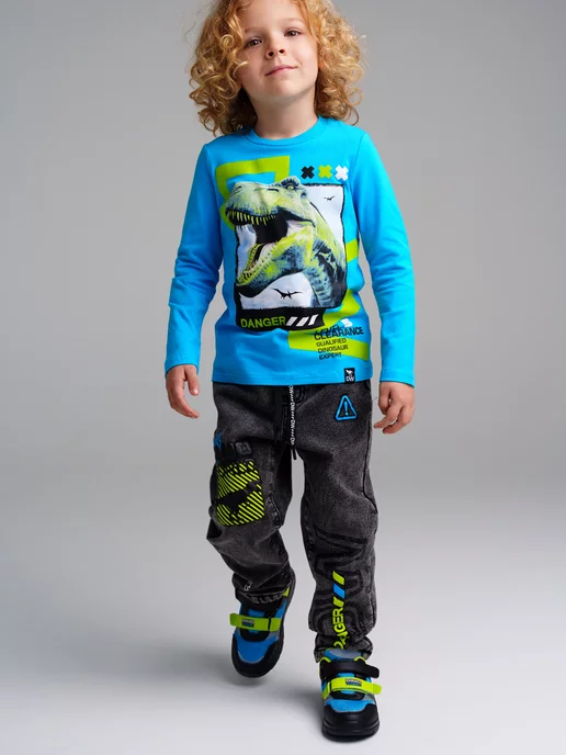 PlayToday Джинсы comfort fit на флисе, серый, фото 2