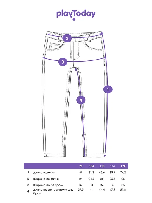 PlayToday Джинсы comfort fit на флисе, серый, фото 3