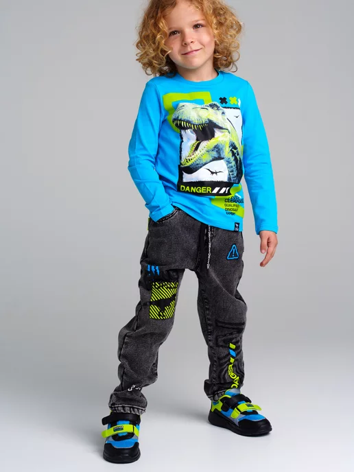 PlayToday Джинсы comfort fit на флисе, серый, фото 4