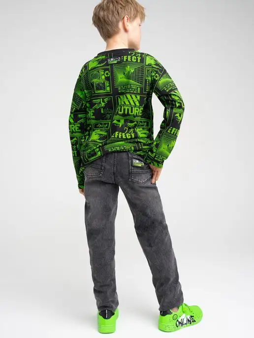PlayToday Джинсы regular fit на флисе, серый, фото 2