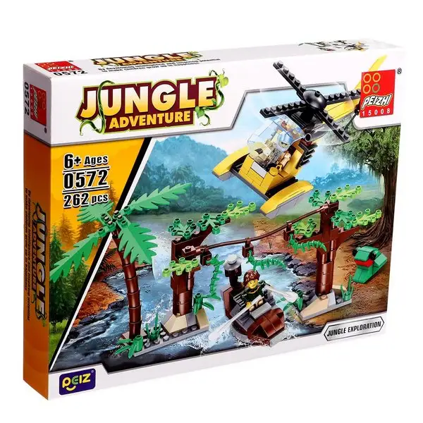Конструктор Джунгли "Погоня в джунглях", 262 деталей