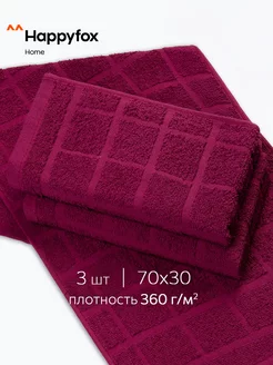 Полотенце махровое 30х70 набор 3 шт HappyFox Home 172139402 купить за 338 ₽ в интернет-магазине Wildberries