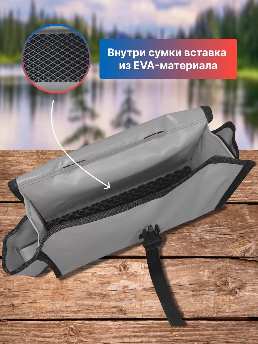 Сумка с бутылкодержателями в лодку ПВХ серая Kitt Boats 172143073 купить за  582 ₽ в интернет-магазине Wildberries