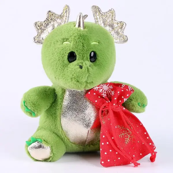 Мягкая игрушка символ года дракон с мешком подарков