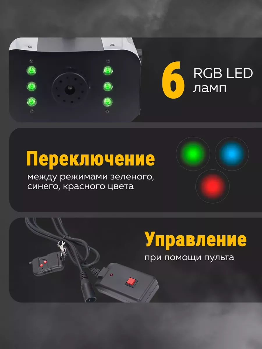 Генератор дыма Fog Machine 1500Вт ДУ с LED подсветкой Vortex 172151194  купить за 9 061 ₽ в интернет-магазине Wildberries