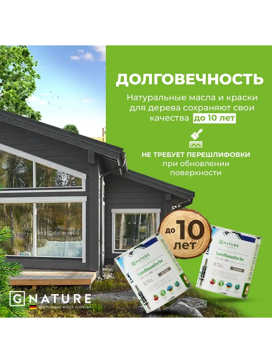 Укрывная краска по дереву 2,5 л Сине-серая 6006 GNature 172152904 купить за  17 277 ₽ в интернет-магазине Wildberries