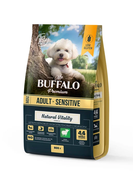 Сухой корм Mr.BUFFALO для собак, ягненок, 0,8 кг