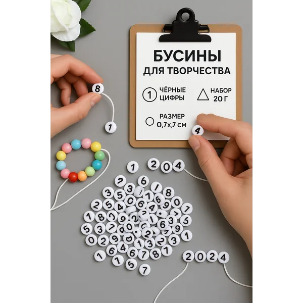 Бусины для браслета цифры