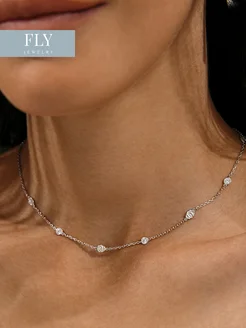 Колье серебро 925 с фианитами FLY jewelry 172171767 купить за 1 946 ₽ в интернет-магазине Wildberries