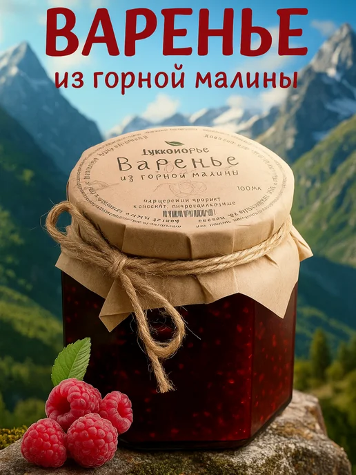 Лукоморье Варенье Горная малина 100 мл, 100 мл