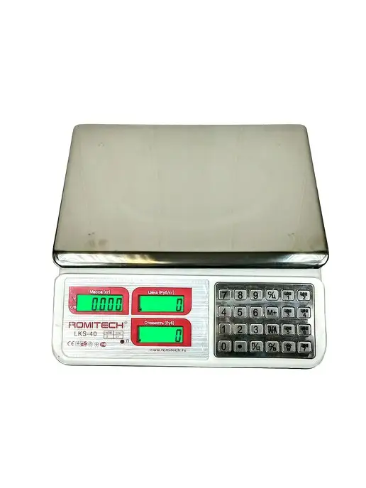 Romitech LCS 40 Весы торговые настольные фасовочные ROMITECH40кг LKS-40, 40 кг, фото 5