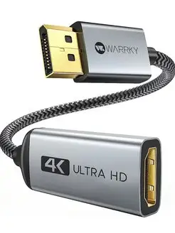 Кабель адаптер 4K DisplayPort-HDMI (2K 60 Гц, 1080p 120 Гц) Warrky 172197273 купить за 497 ₽ в интернет-магазине Wildberries