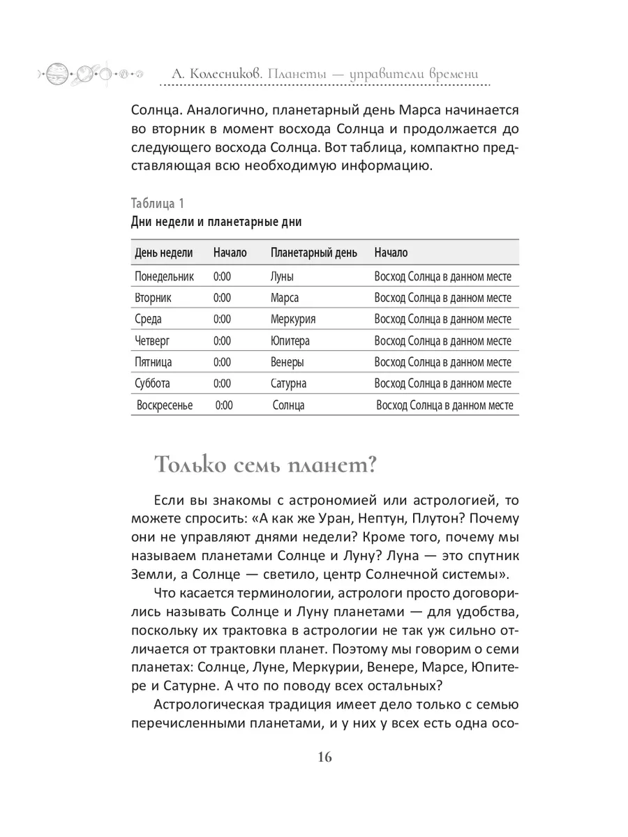 Планеты управители времени. Космические ритмы повседневности Издательская  группа Весь 172211438 купить за 349 ₽ в интернет-магазине Wildberries