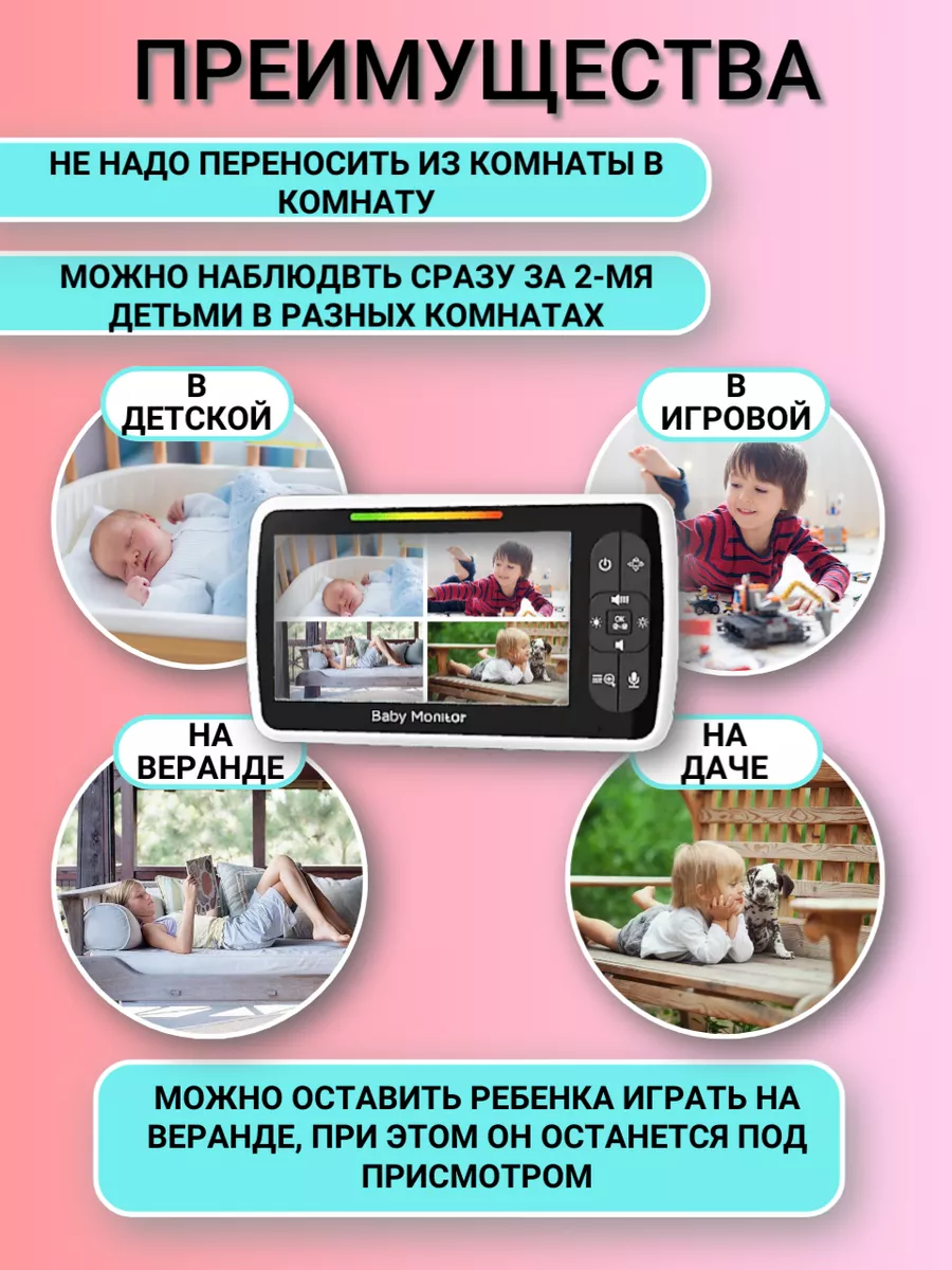 Доп. камера к беспроводной видеоняне Baby Monitor SM650 SerenityVision  172242880 купить за 3 150 ₽ в интернет-магазине Wildberries