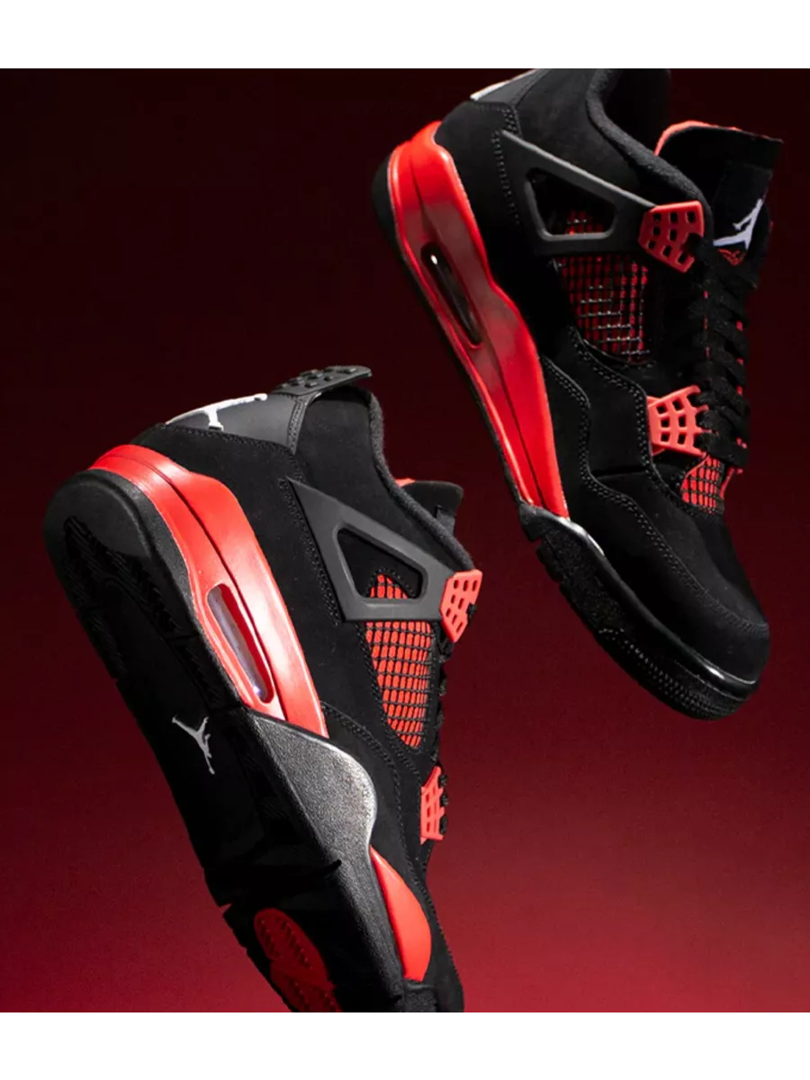 Retro 4 red black on sale