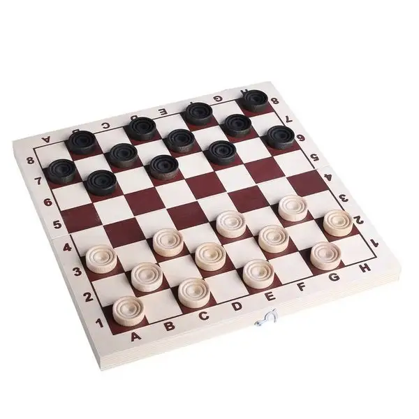 Настольная игра шашки деревянные 30х30
