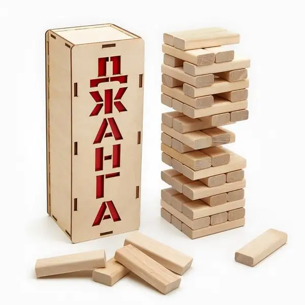 Настольная игра Башня дженга в деревянной коробке