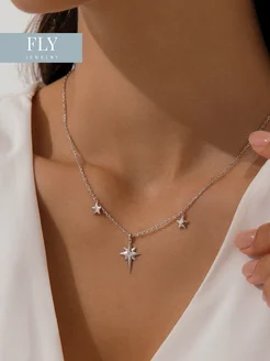 Колье серебро 925 со звездами FLY jewelry 172288280 купить за 1 606 ₽ в интернет-магазине Wildberries