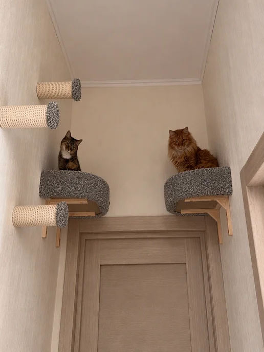 Моя Котя Лежанка для кошек, "Скалодром", серый, фото 3