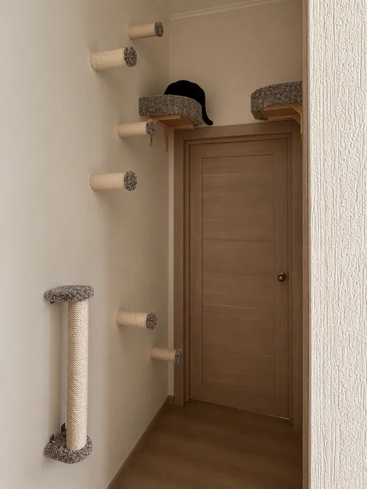 Моя Котя Лежанка для кошек, "Скалодром", серый, фото 4