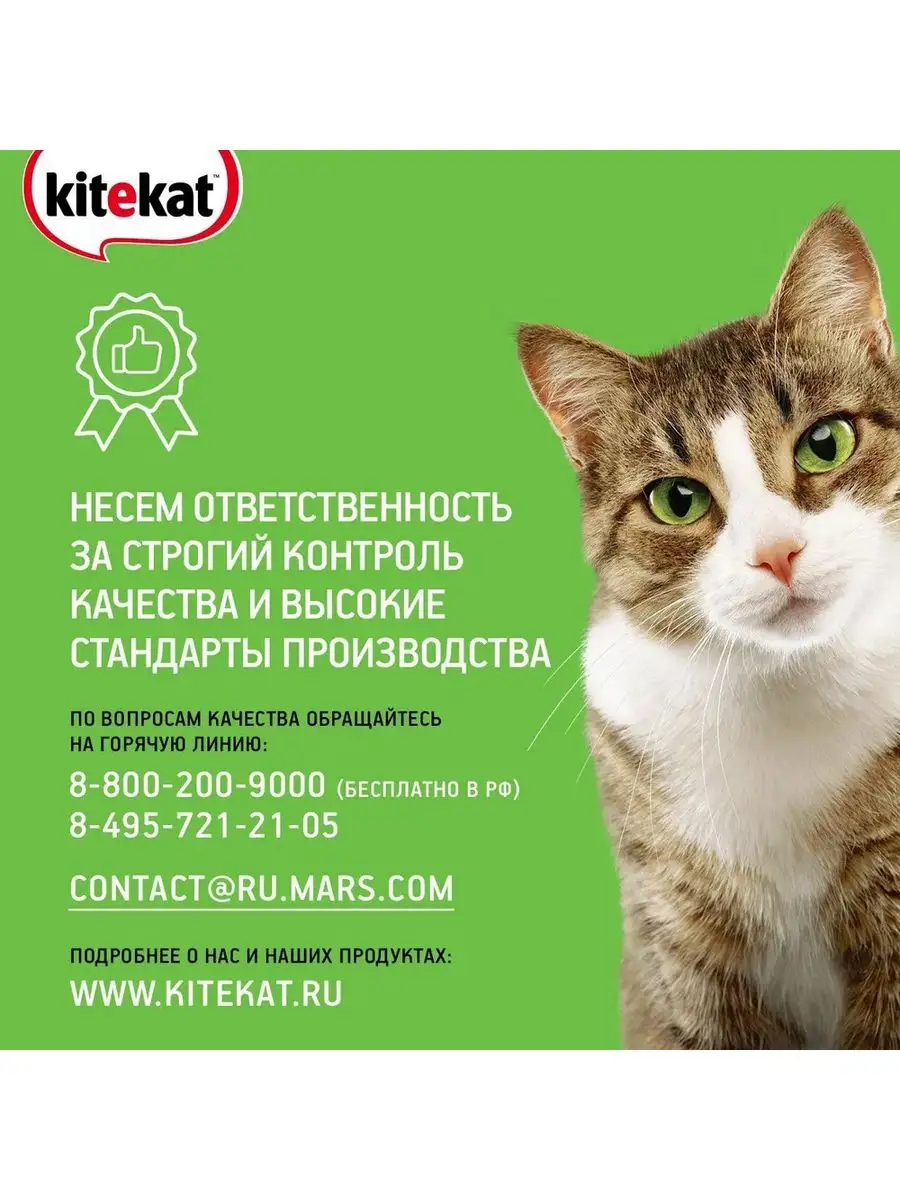 Корм сухой для кошек Kitekat Мясной пир, 15 кг Kitekat 172297856 купить за  3 540 ₽ в интернет-магазине Wildberries