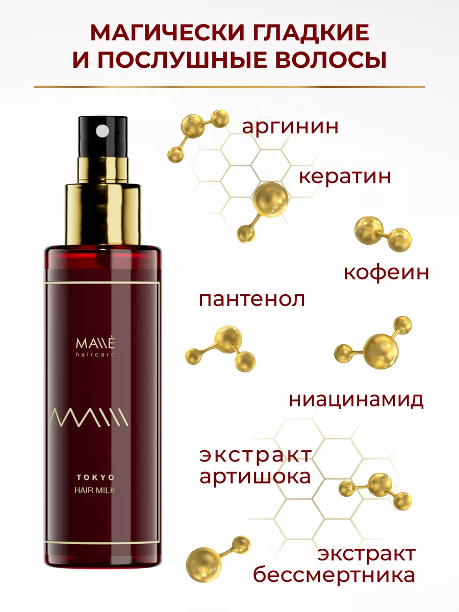 MALLE HAIR Спрей крем для волос термозащитный с кератином