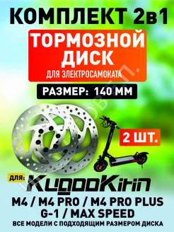 Тормозной диск для электросамоката Kugoo M4, 2 штуки ELECTROMIRO 172393090 купить за 851 ₽ в интернет-магазине Wildberries