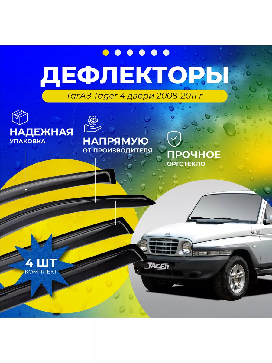 Дефлектор ТагАЗ Tager 4д 08-11г ДК0081Т D&K Auto 172400643 купить за 934 ₽  в интернет-магазине Wildberries