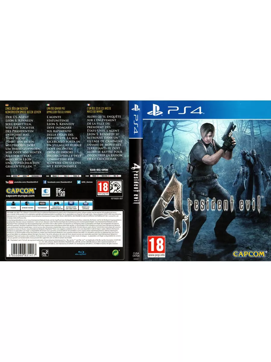 Диск с игрой Resident Evil 4 для PlayStation 4 Игра для PS4 172458574  купить в интернет-магазине Wildberries