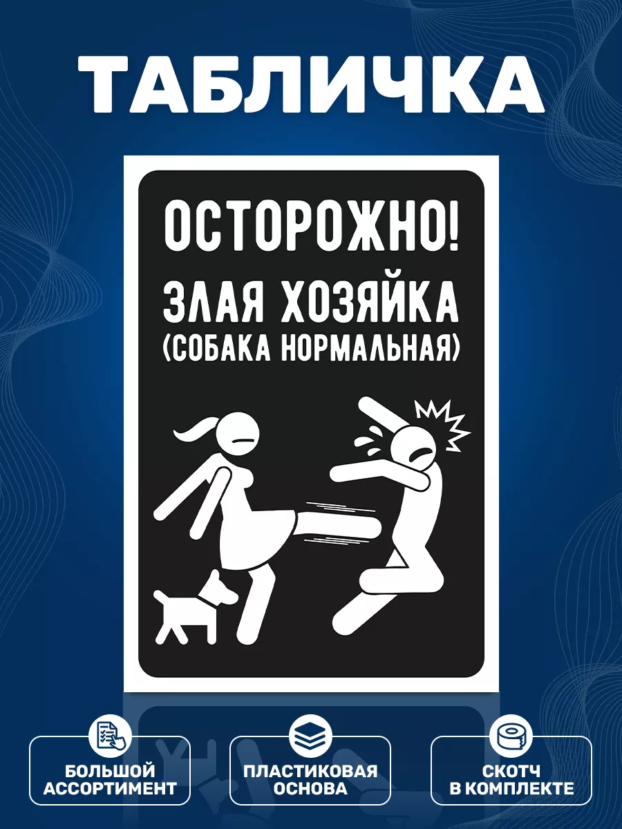 Табличка, Злая хозяйка ИНФОМАГ 172489032 купить за 277 ₽ в  интернет-магазине Wildberries